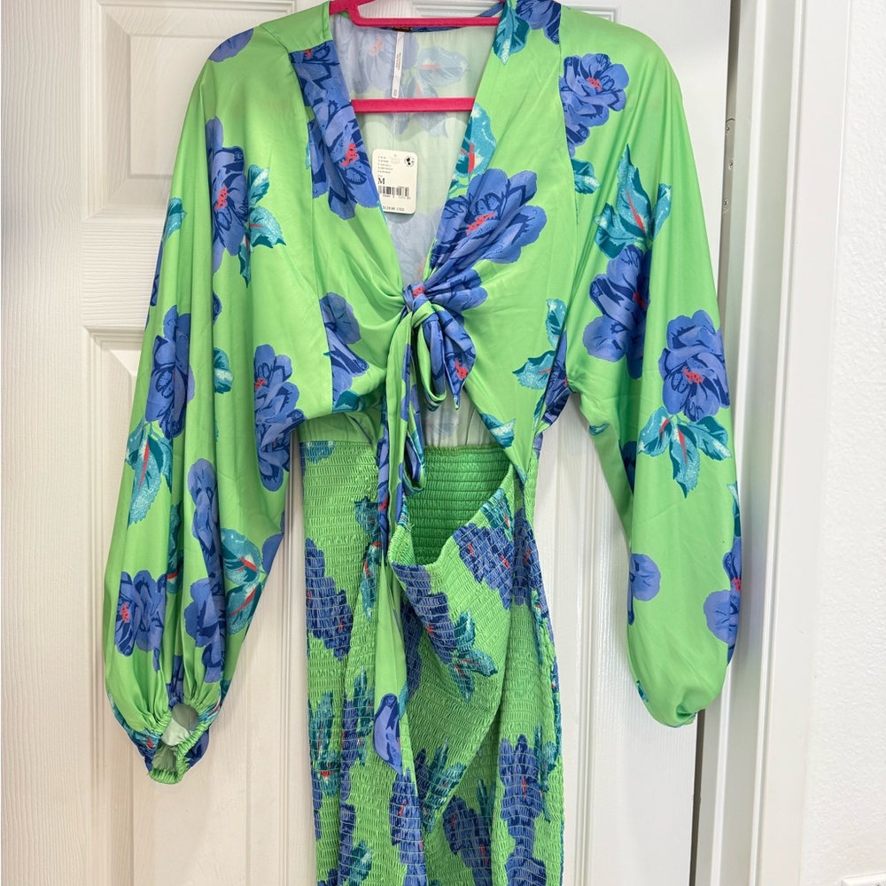 Free People Floral Tie-Front dress